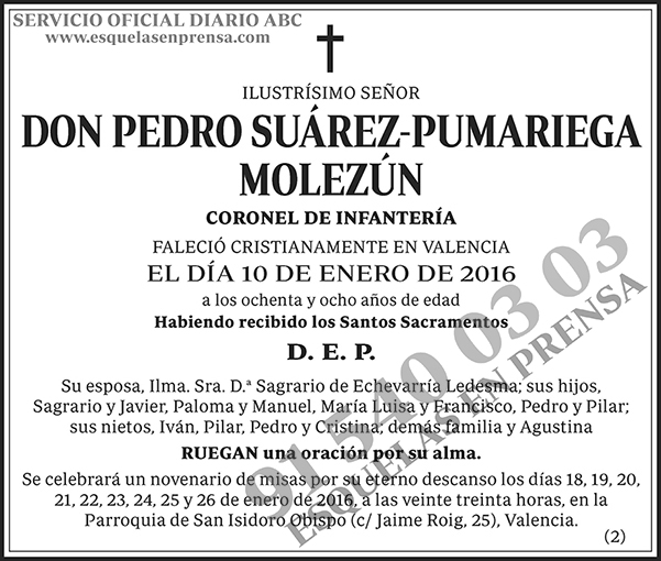 Pedro Suárez-Pumariega Molezún